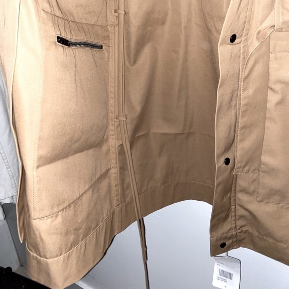 Craig Green Tan/Beige Windbreaker Water Resistant Parka Coat w Hoodie XS​​​​ - Picture 12 of 16